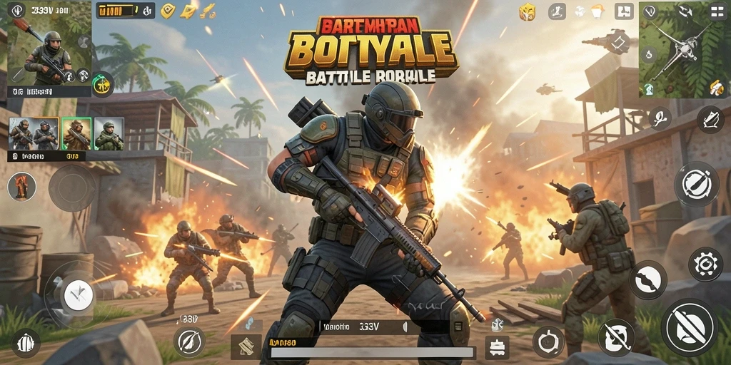 Gameplay menegangkan di 333V, peta luas dan seru.