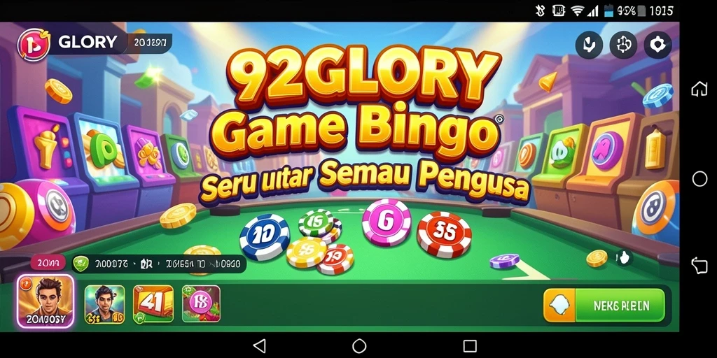 Tampilan gameplay seru dalam permainan Bingo 92GLORY.