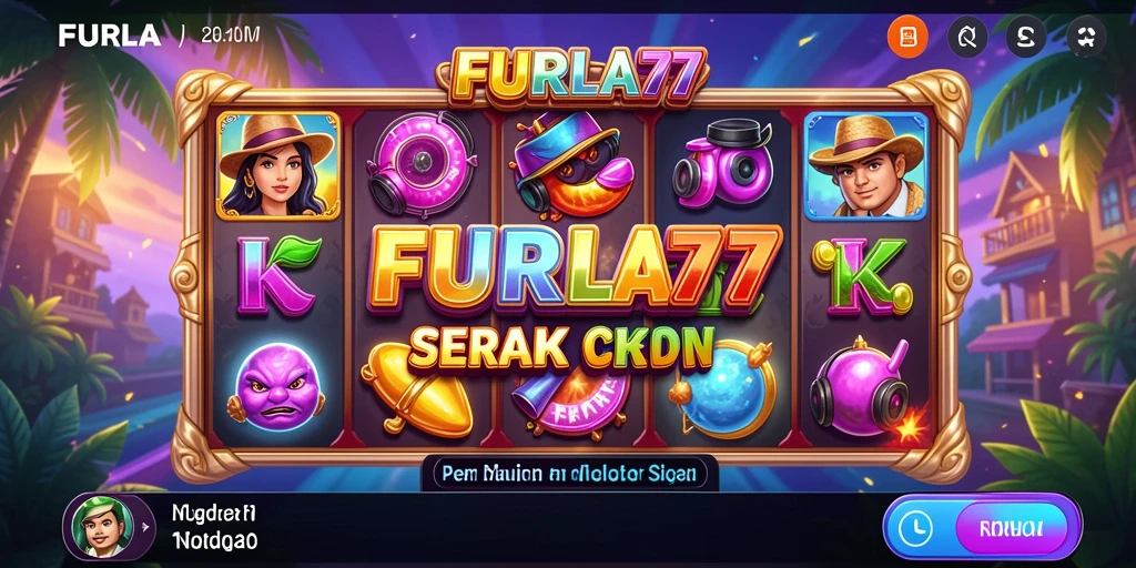 Tangkapan layar utama FURLA77 menampilkan gameplay slot yang menarik.
