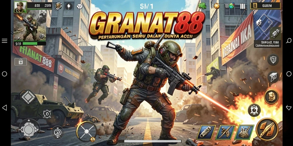 Screenshot gameplay seru dari GRANAT88 dengan aksi intens.