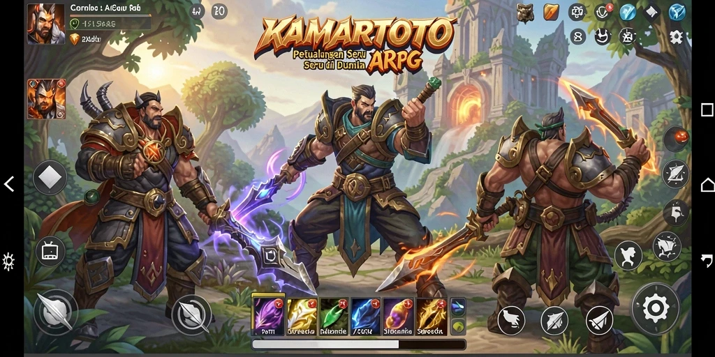 Gameplay ARPG KAMARTOTO yang seru dan menantang.