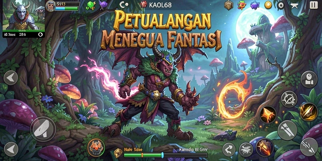 Screenshot KAOL68 menampilkan aksi petualangan yang mendebarkan.