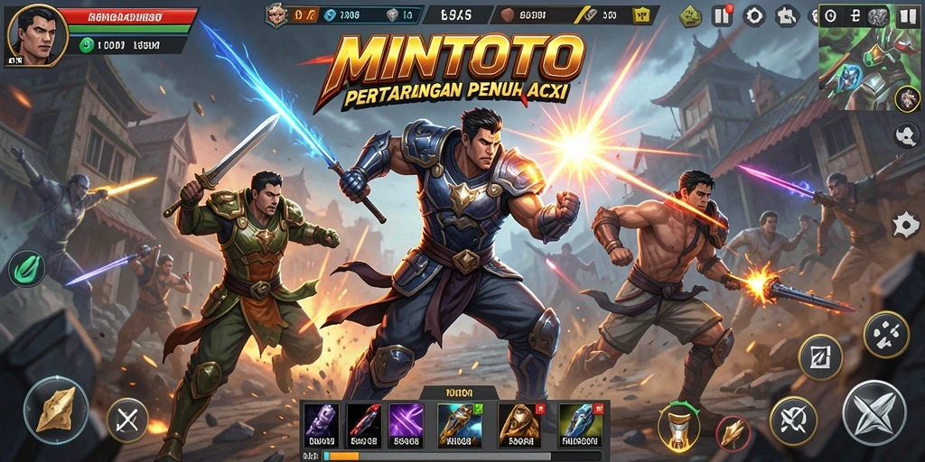 Tampilan screenshot gameplay pertarungan seru di MINTOTO.
