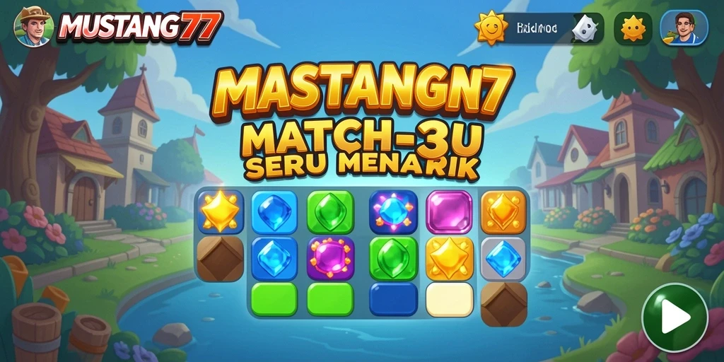 Gameplay seru dan interaktif dari MUSTANG77 yang penuh warna.