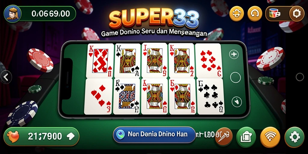 Tampilan menarik dari gameplay Domino di SUPER33.
