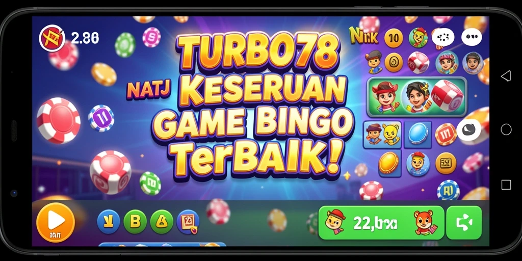 Tampilan gameplay Bingo yang penuh warna dan menarik di TURBO78.